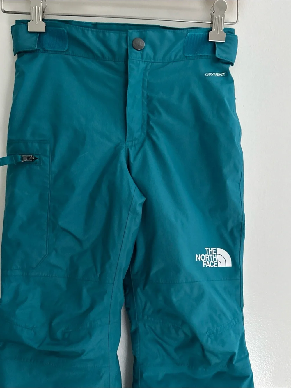The North Face Girls Dryvent Winter Warm Snow Pants Turquoise Blue Size XS(6)